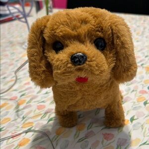 Brown Plush Walking Toy Dog with Pink Remote - Unbranded Interactive Pet